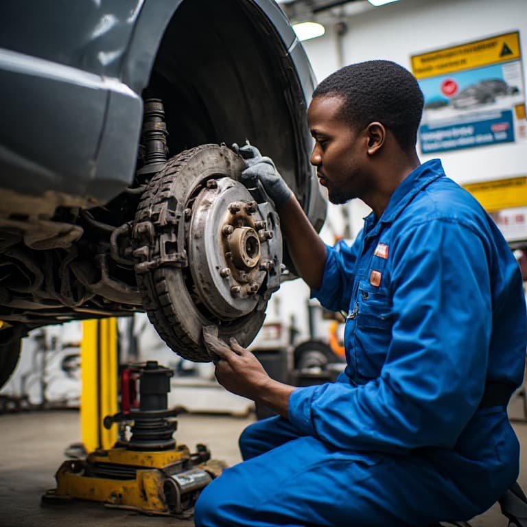 Vehicle damage assessment — placeholder image, replace with real garage photo